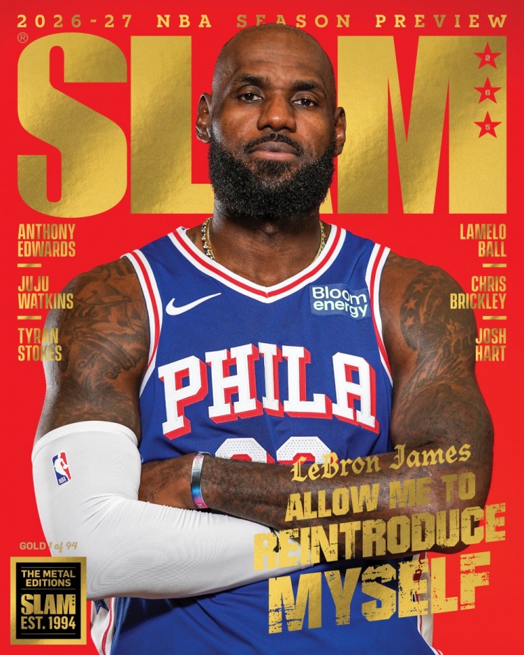 开启生涯第24季！詹姆斯登上《Slam》杂志最新一期封面
